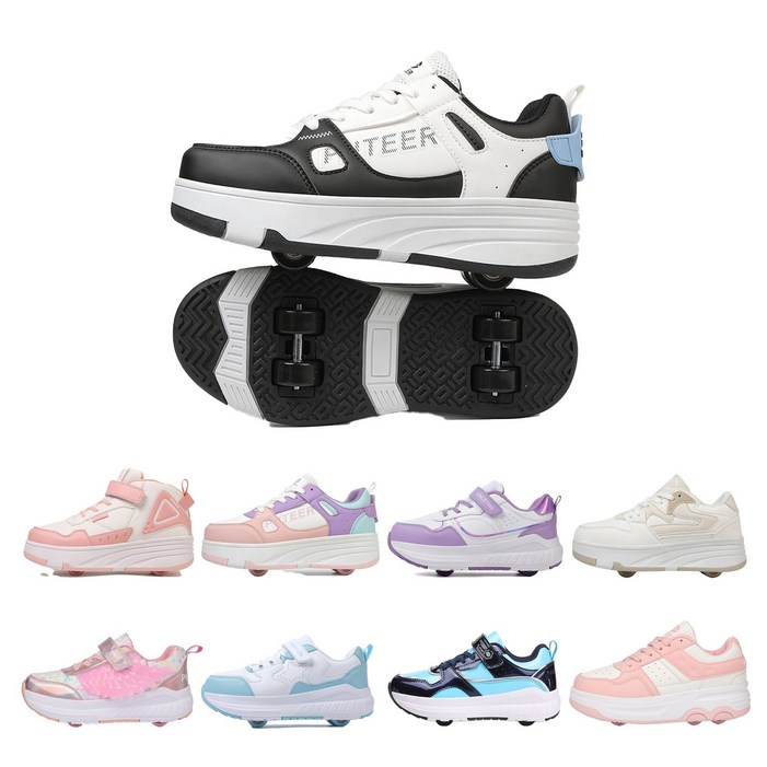 PHTEER 롤러슈즈 편한 바퀴달린 운동화 4륜 F06