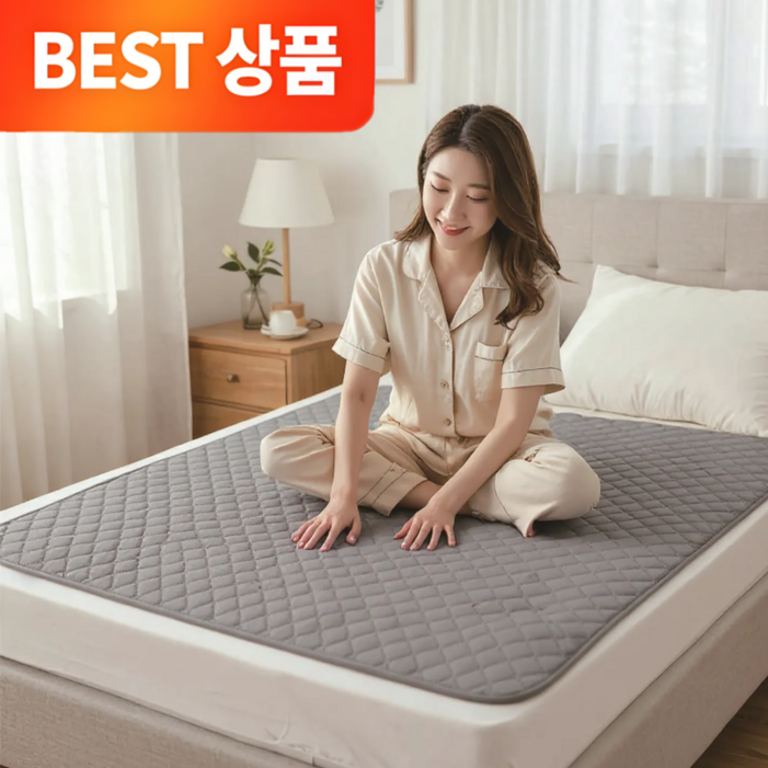 오르홈 전자파차단 전기요 ECO 스마트 숙면매트 저전력 전기장판 온열매트 국내생산, 싱글 100 x 190cm다크그레이, 다이아 클래식