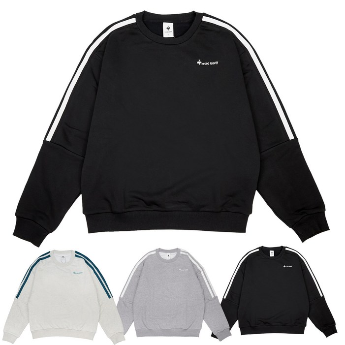 백화점 정품 르꼬끄 25FW 신상 남녀공용 시그니처 디자인 유니 선데이 맨투맨 티셔츠 3종 택1  스포츠양말