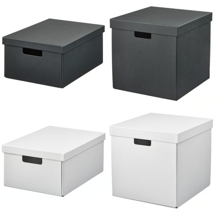 이케아 뚜껑 수납상자 종이박스 피에데르하르브