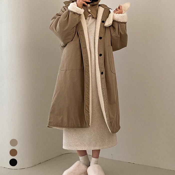 KARRA 77까지리버시블시어링코트KB4WCT006C