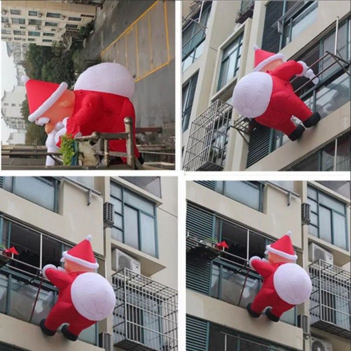 벽타는 산타 크리스마스 이벤트 소품 대형 인형 풍선