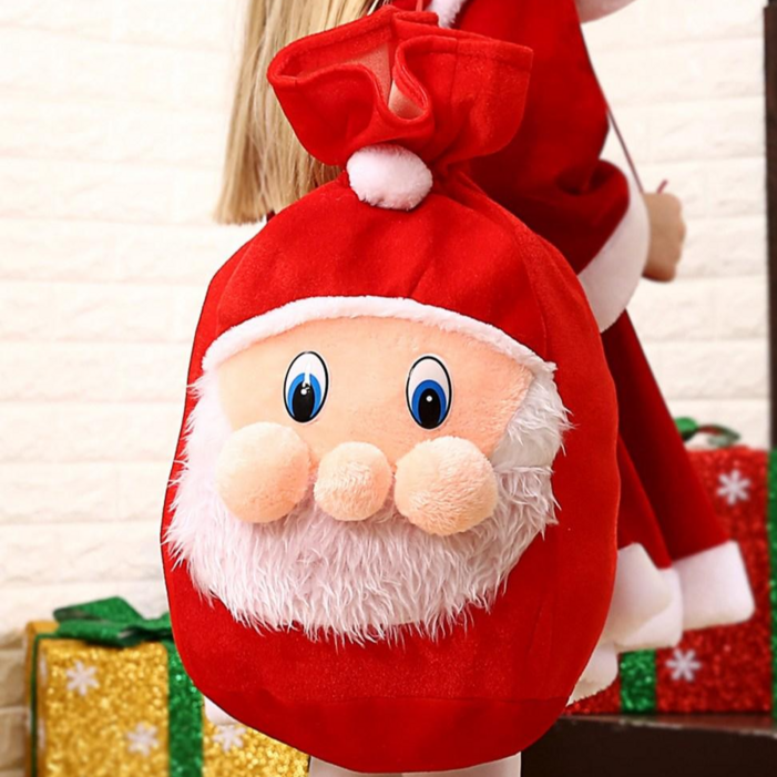 크리스마스선물자루 산타선물보따리 산타가방 산타주머니 대형 인테리어소품, 레드