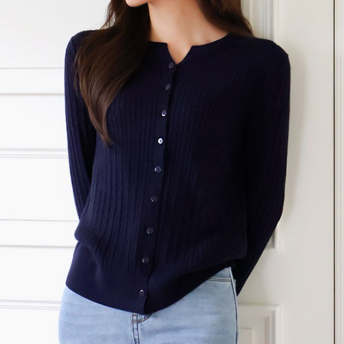 레일라 페니 꽈배기 니트 가디건