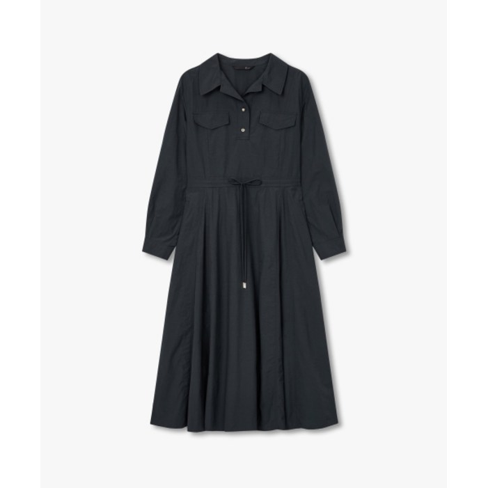 GCUT 와이드 카라 드로스트링 롱 원피스챠콜7254337106 162415