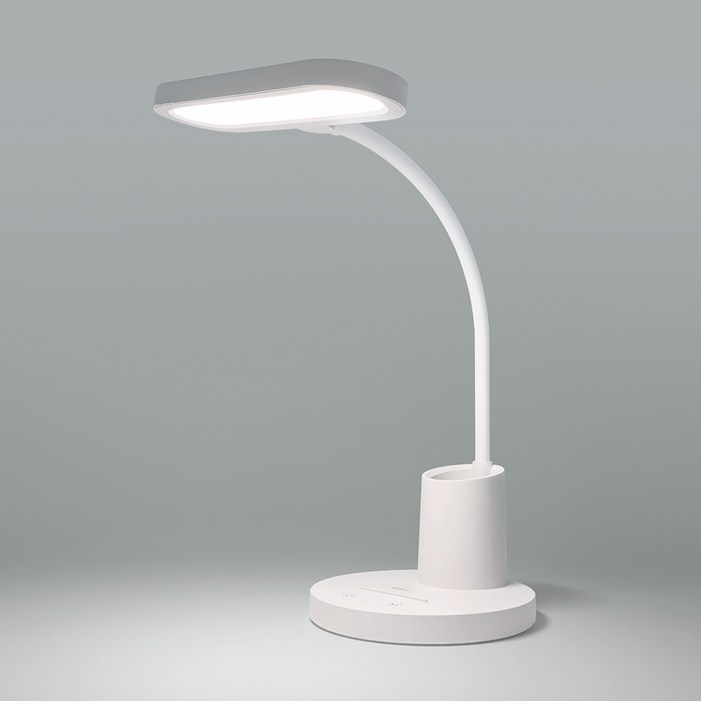 브로닉 펜홀더 LED 책상 무선 스탠드 핸드폰거치대 연필꽂이 조명