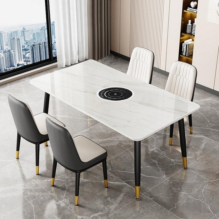 제프노스토어 인덕션테이블 4인용 식탁 확장형테이블