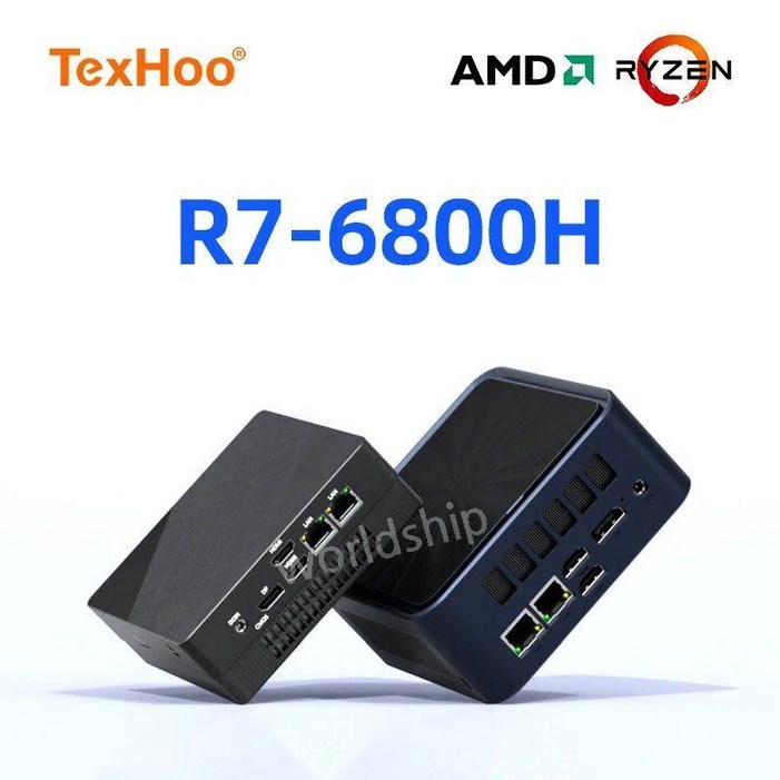 텍스후 R7 6800H 6600H 6600U 7530U 5800H 4800H 4500U PC DDR5 NVMe SSD WiFi 6 BT5.2 HDMI DP LAN 데스크탑 컴퓨터