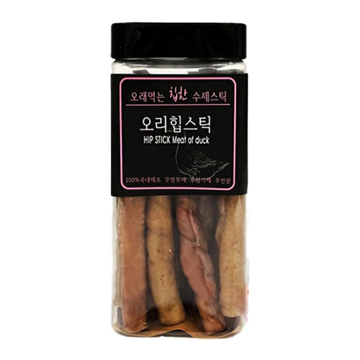강아지 오래먹는 수제 간식 100 국내산 돈피 개껌 힙스틱