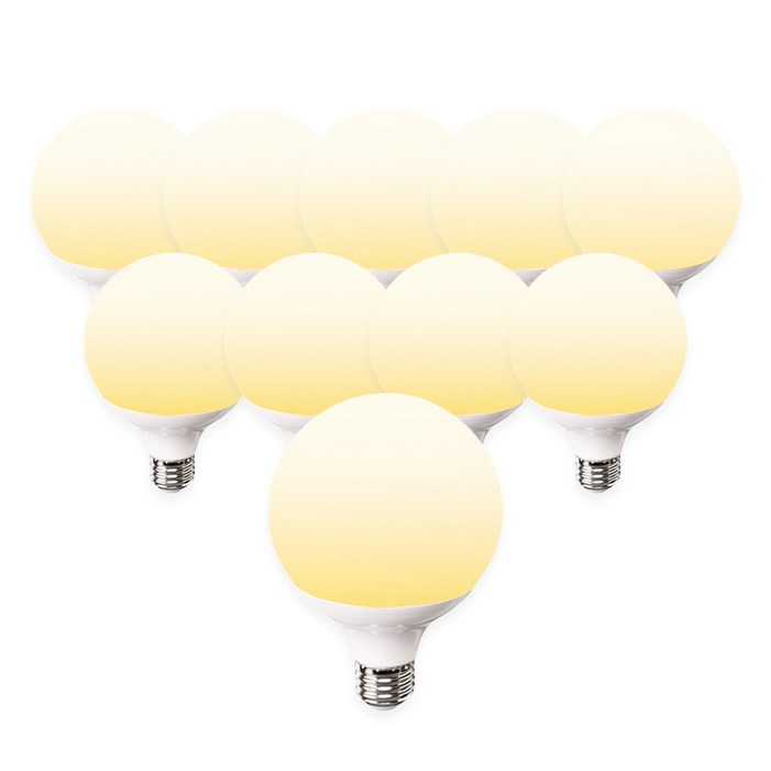 라인라이팅 LED 샤인 숏볼구 12w, 10개, 전구색