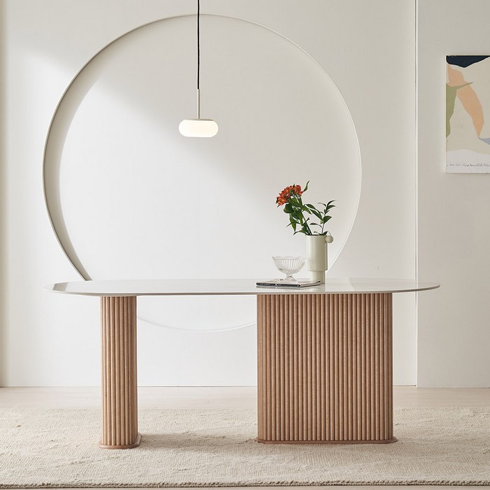 파로마 이즈 칼리아 1800 세라믹 타원형 템바 식탁 테이블