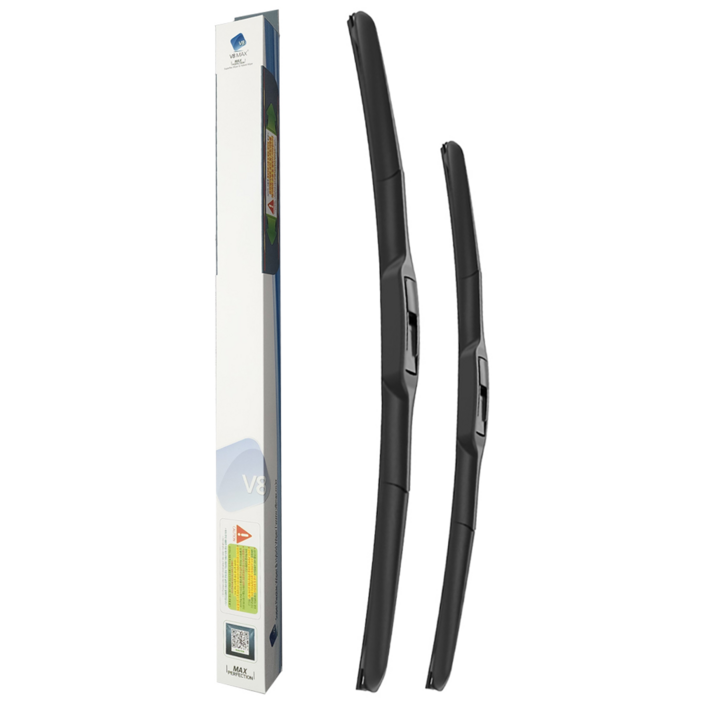 V8MAX 하이브리드 코팅 와이퍼 블레이드 2P운전석조수석 세트
