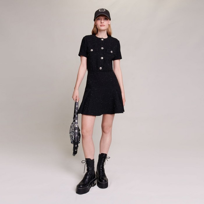 MAJE 마쥬블랙펄플레어원피스(핫세일)