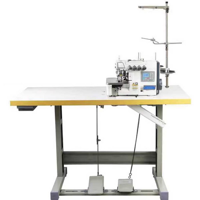 공업용 오버로크 미싱기 오바로크 박음질 서보모터 재봉틀, 상세페이지 참고, 4줄 자동 트리머 세트