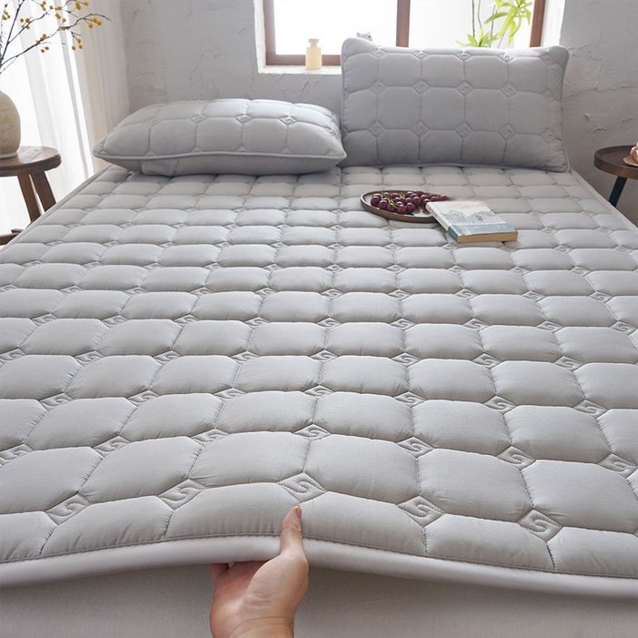 침대패드 항균 사계절 누빔 논슬립 고정밴딩