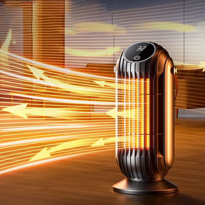 DS 가정용 PTC 저소음 온풍기 과열방지 온도조절 7시간 타이밍 절전형 전기히터