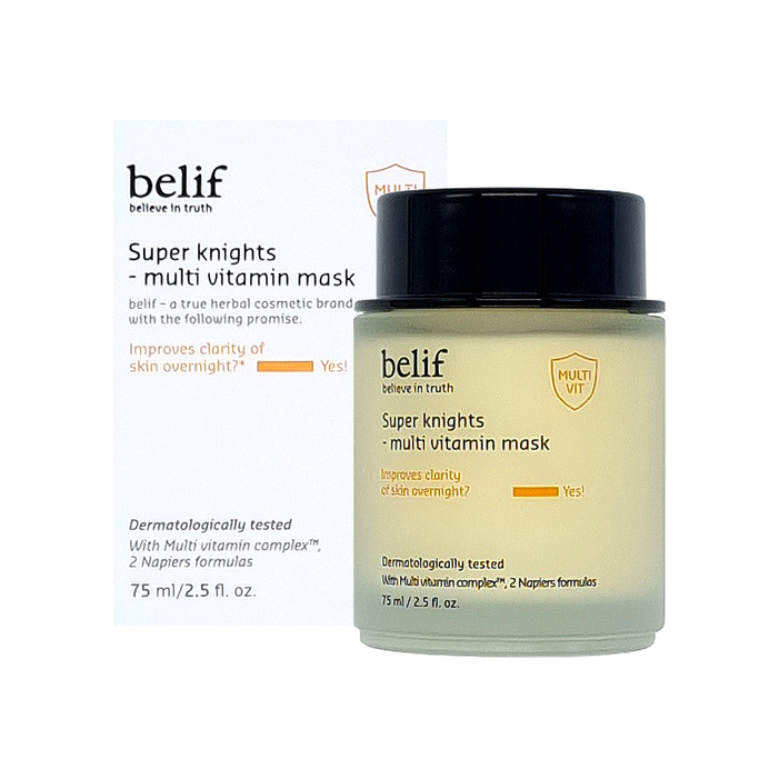 빌리프 슈퍼 나이츠 멀티 비타민 마스크 75ml 밤 사이 피부에 보습과 비타민을 충전하는 수면팩