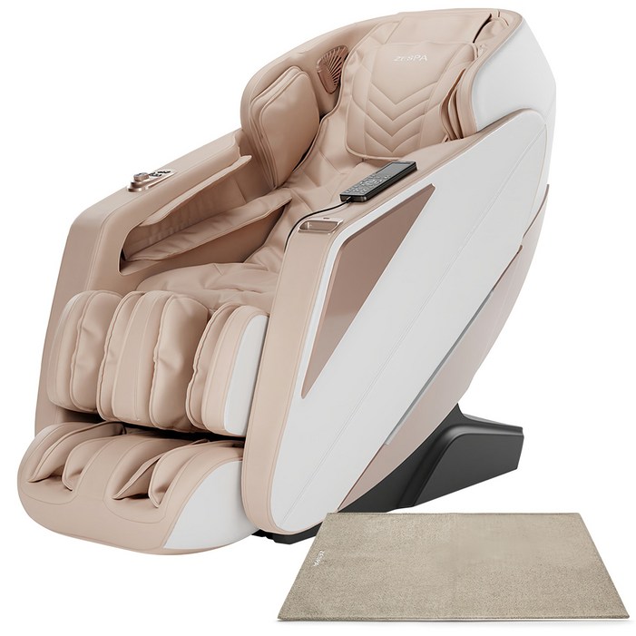 제스파 엘라이나 AI 음성인식 조그다이얼 자동 안마의자  전용 러그 방문설치, ZPC2095, 살구색  랜덤 발송