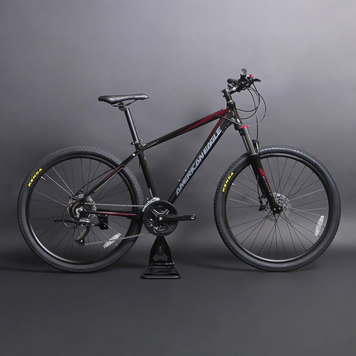 시마노27단 유압식 입문용 27.5인치 산악인증 MTB 자전거, 블랙레드, 1개