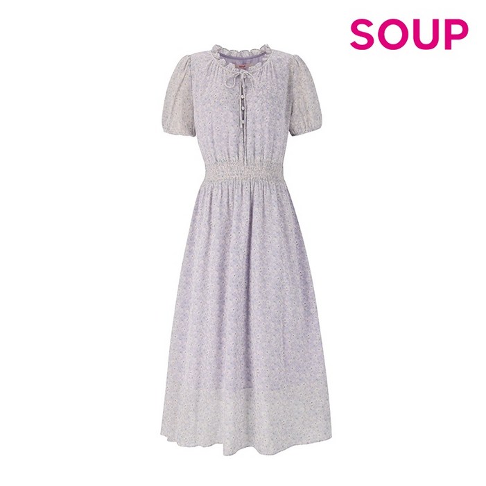 SOUP SOUP 셔링 포인트 쉬폰 원피스 OY6OPR1 SOUP SOUP 셔링 포인트 쉬폰 원피스 OY6OPR1