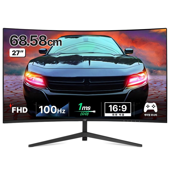 어드밴스원 FHD 커브드 보더리스 게이밍모니터, 68.6cm, M270CG75H무결점