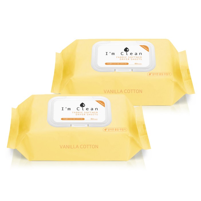 아임클린 건조기 시트 섬유유연제 바닐라코튼향