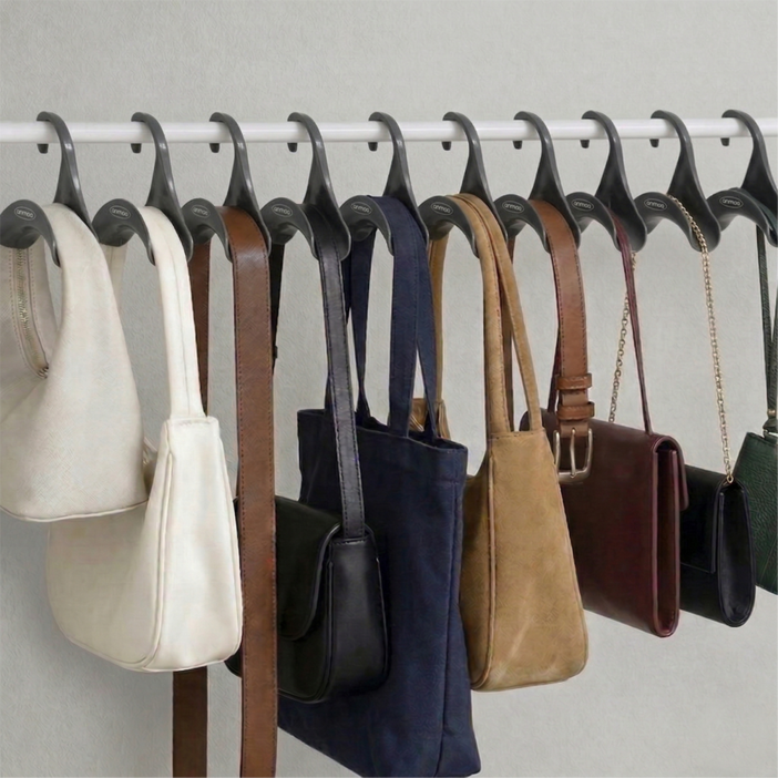 온모아 아치형 가방 모자 스카프 다용도걸이, 그레이, 10개