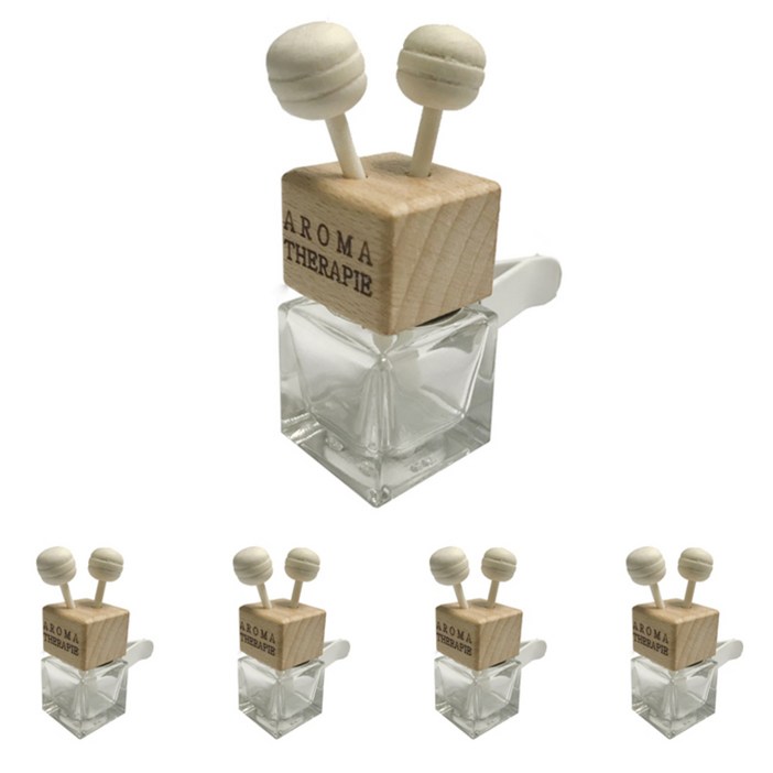 리브레캔들 디퓨저 차량용 카퍼퓸 송풍구 우드롤리팝 용기 5p  클립 5p