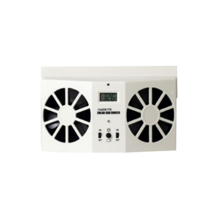 Solar Auto Cooler 차량용 환풍기 화이트, 단일 상품