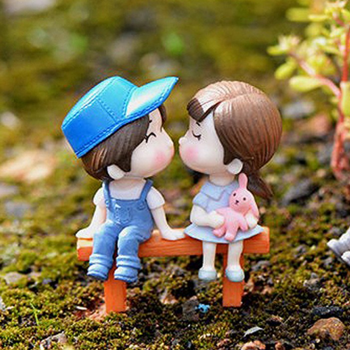 아침향기 의자 커플 피규어 2p
