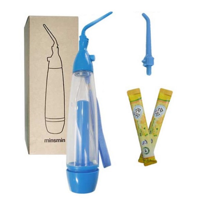 민스민 파란색 70ml  짧은팁 랜덤발송  무알콜 가글 2p 세트