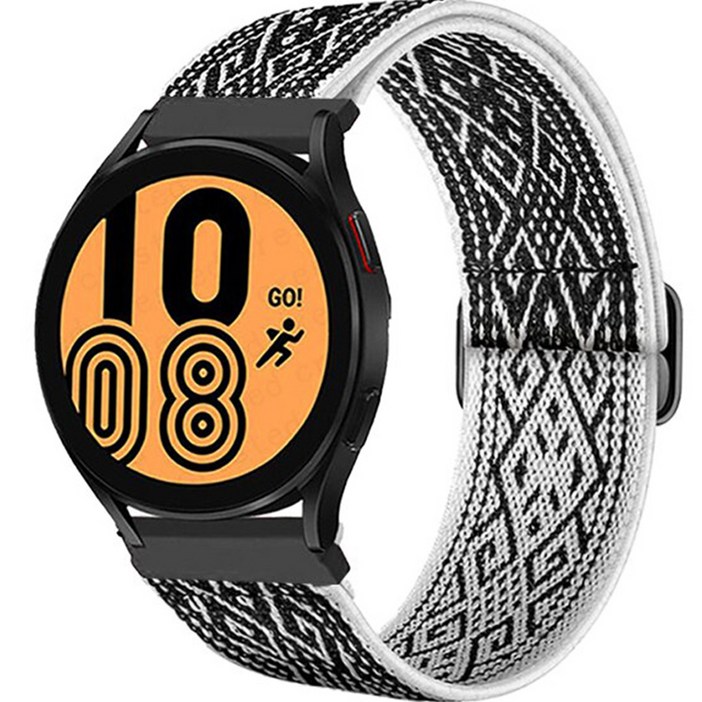 워치스탠다드 갤럭시워치 에스닉 패턴 스포츠 스트랩 20mm, 헤나, 1개