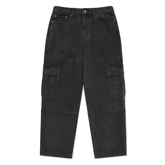 비전스트릿웨어 Wide Washed Denim Cargo Pants VS2303PT04BK 비전스트릿웨어 Wide Washed Denim Cargo Pants VS2303PT04BK
