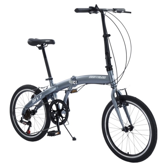몬타그나 7단 접이식 미니벨로 자전거 SFV7, 티타늄 블루, 153cm, 1개