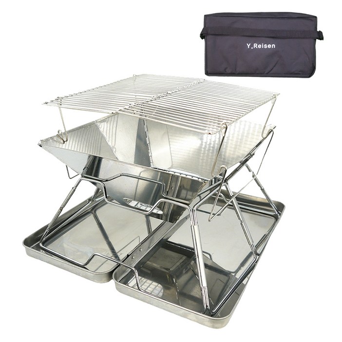 영라이즌 접이식 캠핑 화로대 대형  가방 세트