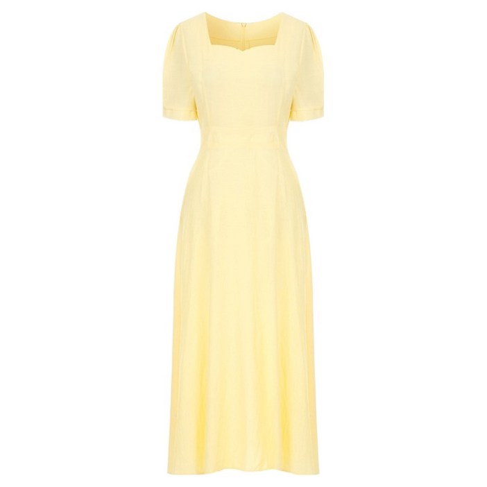 핀턱하트넥린넨원피스 I5BIOP033