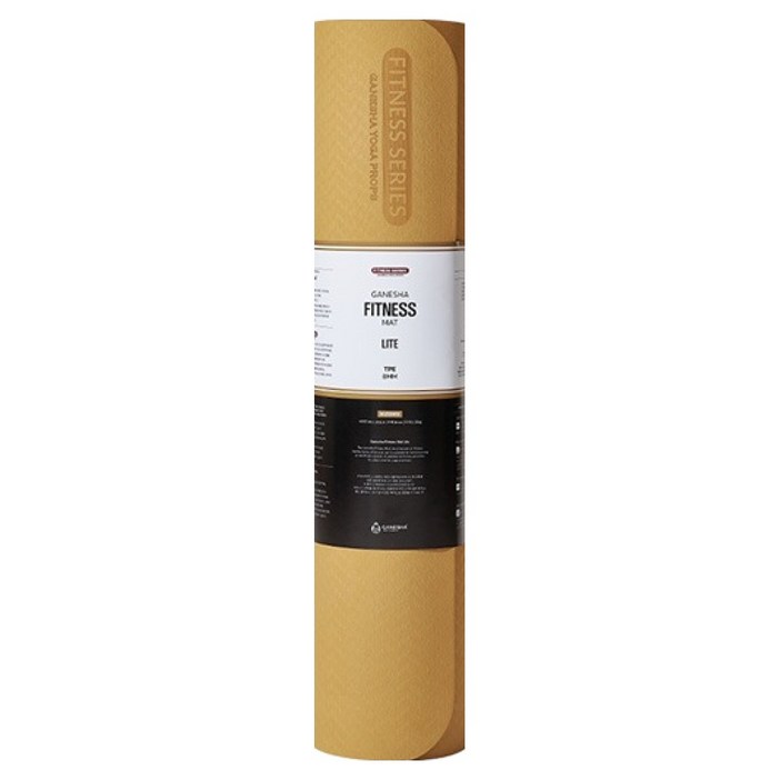 가네샤요가프랍스 가네샤 피트니스 라이트 요가매트 TPE 8mm, Mustard, 1개