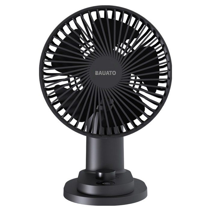 바우아토 무선 저소음 자동 회전 소형 집게 틈새 탁상용 선풍기 DB0501, DB0501, 블랙