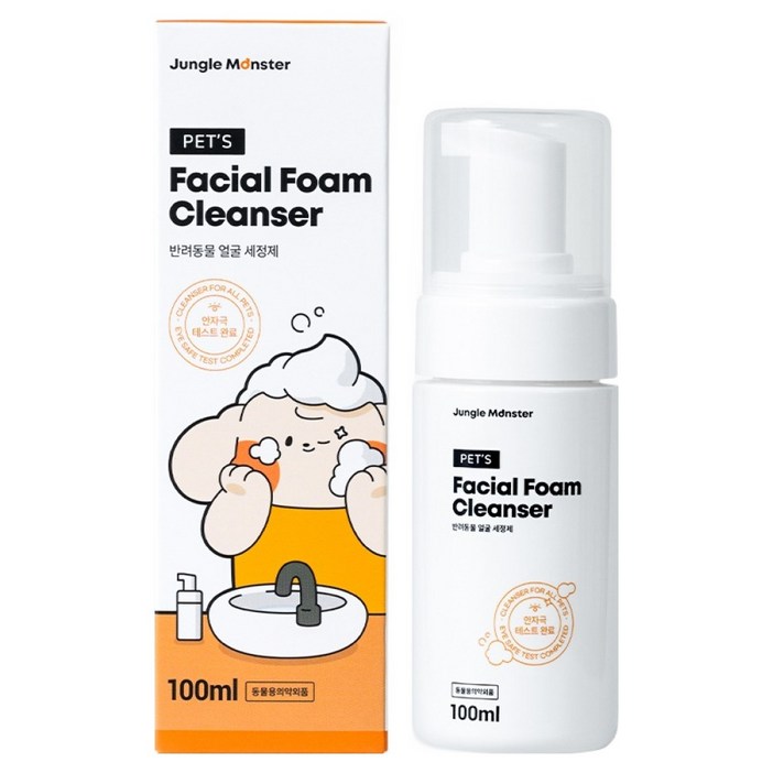 정글몬스터 반려동물 얼굴 세안제, 1개, 100ml