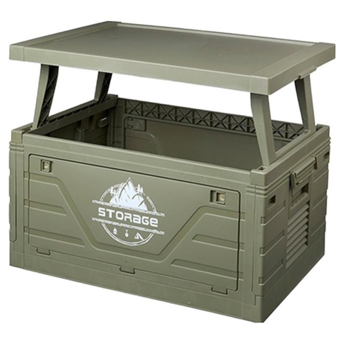 차크닉 캠핑용 폴딩 수납박스 테이블형