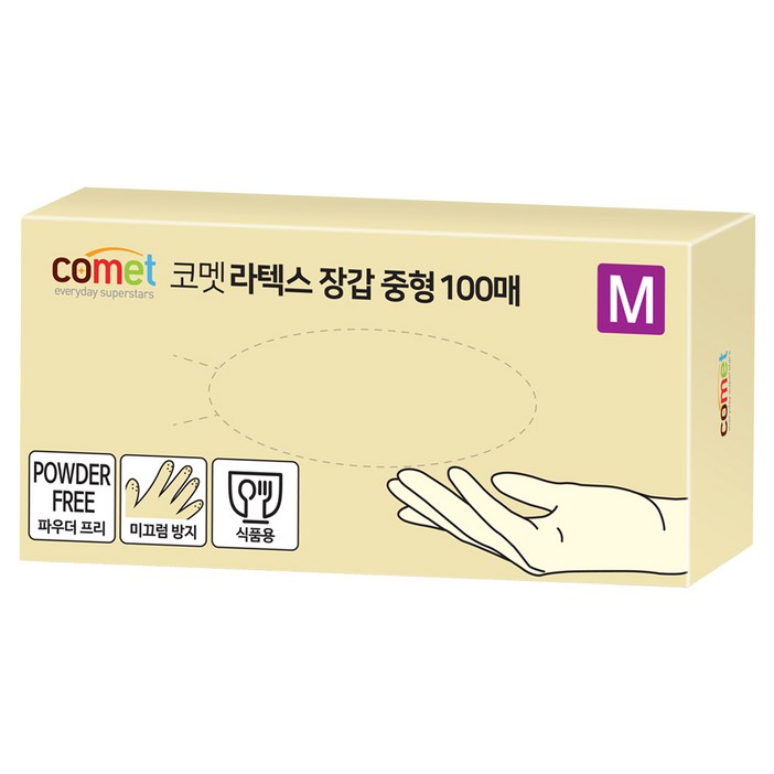 코멧 라텍스장갑 100매입