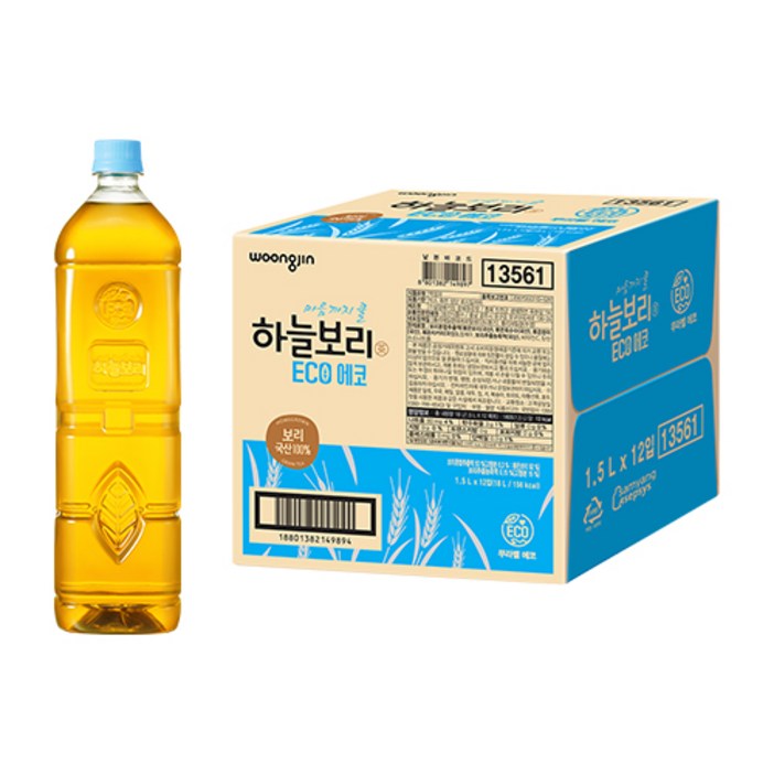 하늘보리 에코 무라벨, 1.5L, 12개