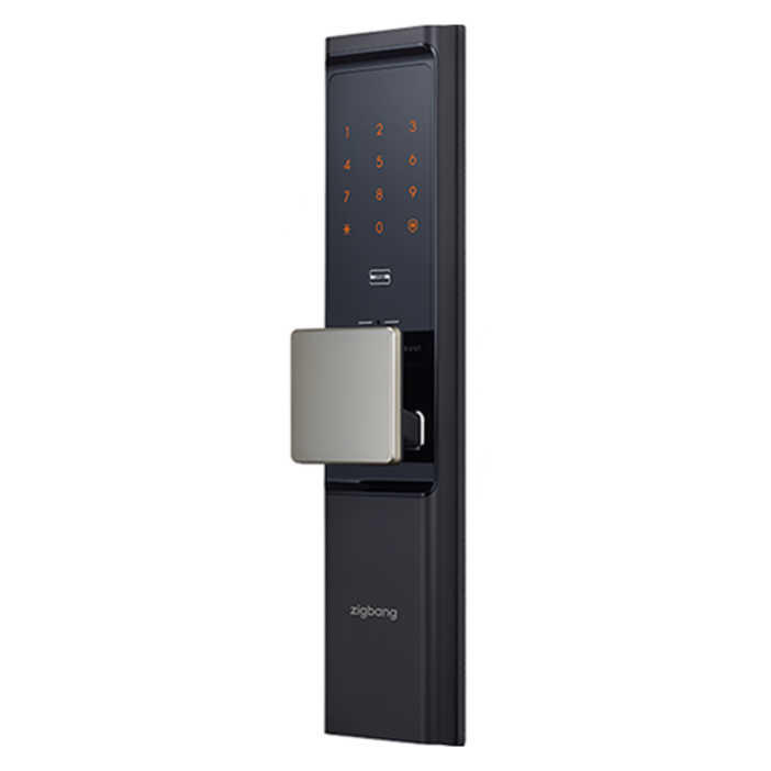 직방 IoT 스마트 푸시풀 손잡이 있음 도어락 SHPDR700