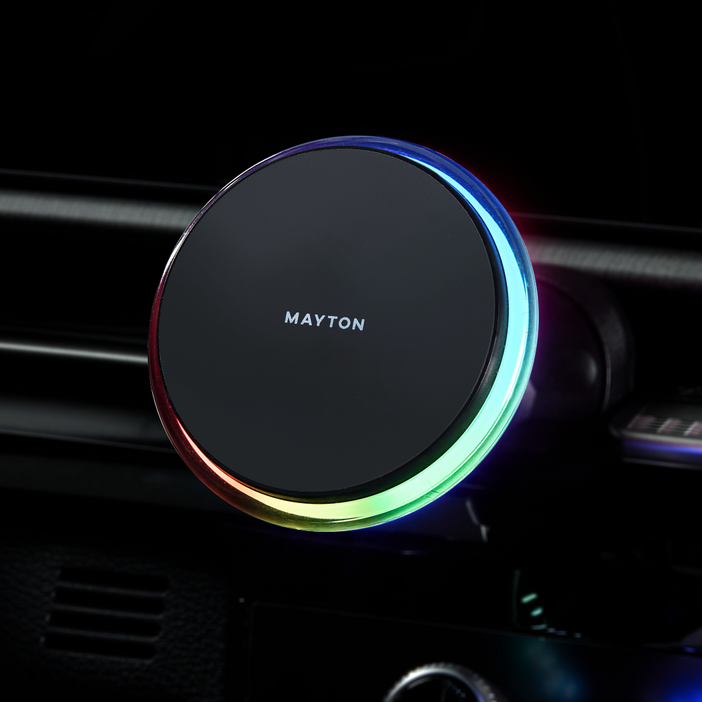 메이튼 차량용 QI2 맥세이프 충전기 볼트맥스, MT78856, 블랙