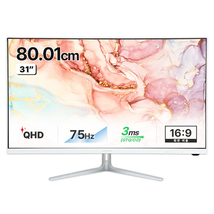 인터픽셀 QHD 화이트 에디션 모니터, 80cm, IPQ3220무결점