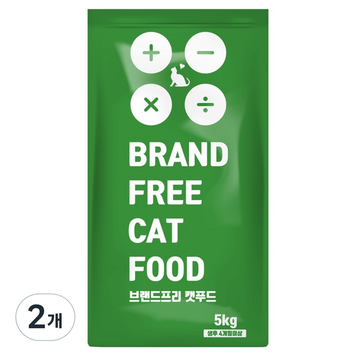 펠리코 전연령 브랜드프리 캣 건식사료, 닭, 5kg, 2개