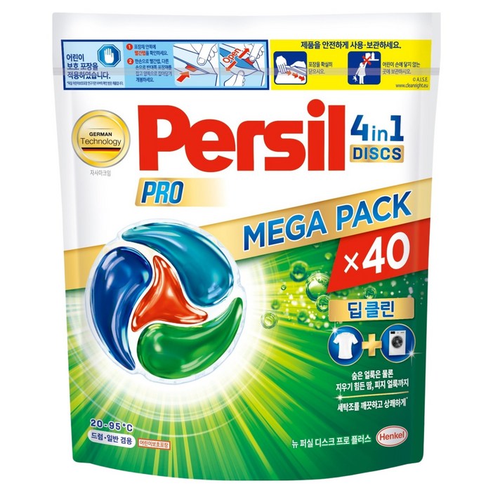 퍼실 뉴 디스크 프로 플러스 캡슐세제, 40개입, 1개