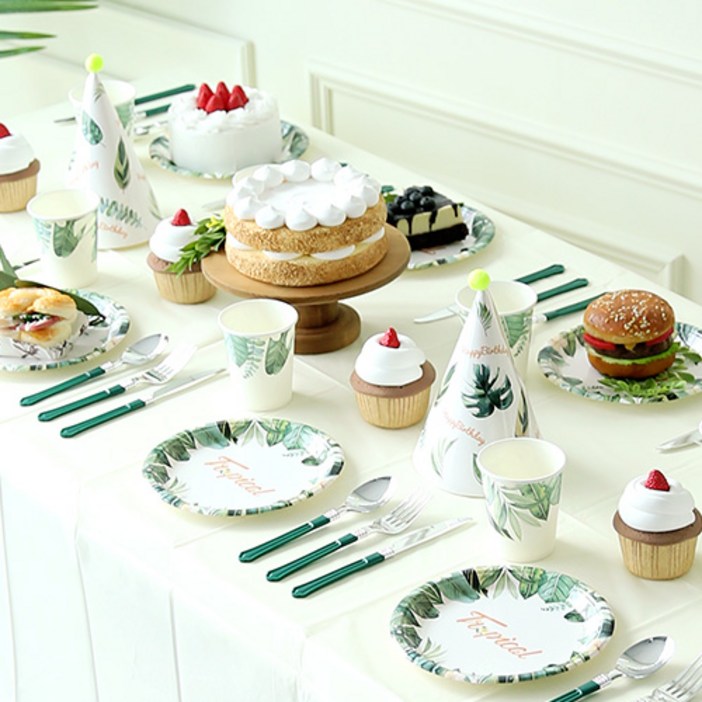 파티해 생일 파티테이블셋팅패키지 10인용 트로피칼