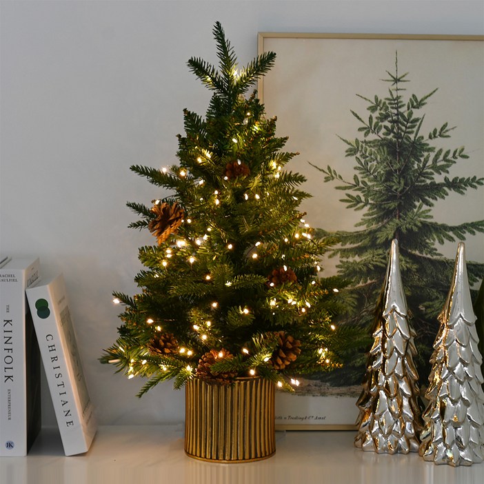 도시정원 무장식 트리 + 지네전구 세트