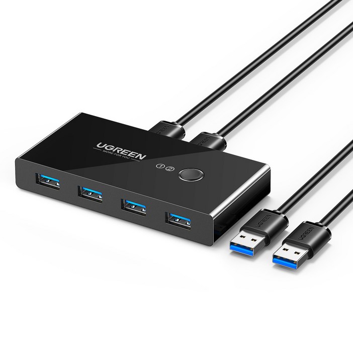 유그린 USB3.0 KVM 스위치 4포트 멀티허브, US21630768, 1개 유그린 USB3.0 KVM 스위치 4포트 멀티허브, US21630768, 1개